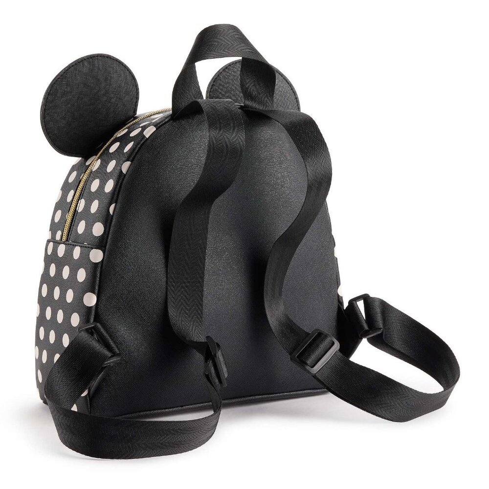 NWT! Disney Minnie Mouse Polka Dot Bow Mini Backpack Ears Hot Pink - Picture 2 of 6